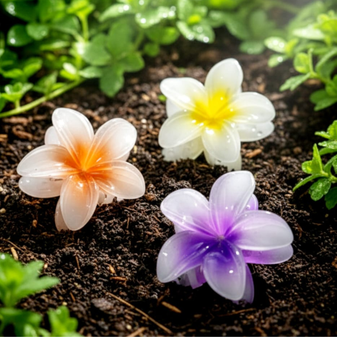 Pack of 3 Floral Hair Clip (Orange+Yellow+Purple) - Sharjeel.pk